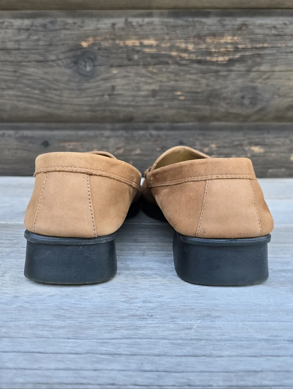 Aerosoles Y2K Preppy Minimalist Leather Sqaure Moc Toe Comfort Penny Loafer 8M